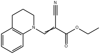 α-시아노-3,4-디하이드로-1(2H)-퀴놀린아크릴산=에틸 구조식 이미지