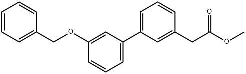 [1,1'-Biphenyl]-3-acetic acid, 3'-(phenylmethoxy)-, methyl ester 구조식 이미지