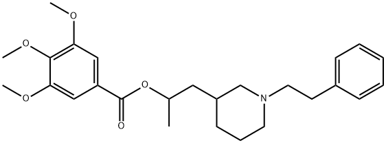 α-Methyl-1-phenethyl-3-piperidineethanol 3,4,5-trimethoxybenzoate 구조식 이미지