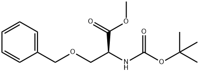 2-[[(2-methylpropan-2-yl)oxy-oxomethyl]amino]-3-phenylmethoxypropanoic acid methyl ester 구조식 이미지