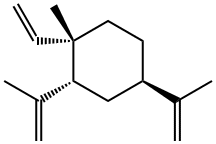 Cyclohexane, 1-ethenyl-1-methyl-2,4-bis(1-methylethenyl)-, (1S,2R,4R)- 구조식 이미지