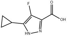 1H-Pyrazole-3-carboxylicacid,5-cyclopropyl-4-fluoro-(9CI) 구조식 이미지