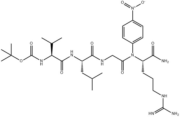 Boc-Val-Leu-Gly-Arg-pNA Structure