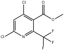 3-Pyridinecarboxylic acid, 4,6-dichloro-2-(trifluoromethyl)-, methyl ester Structure