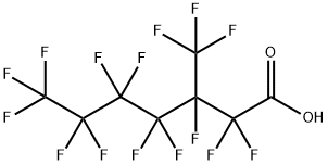 Heptanoic acid, 2,2,3,4,4,5,5,6,6,7,7,7-dodecafluoro-3-(trifluoromethyl)- Structure