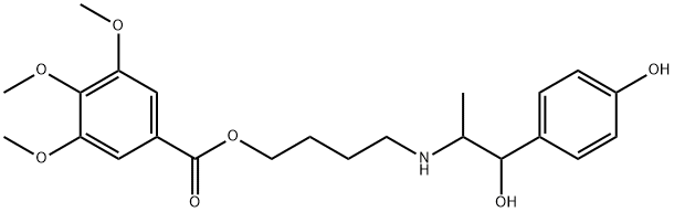 4-[[2-Hydroxy-2-(4-hydroxyphenyl)-1-methylethyl]amino]butyl=3,4,5-trimethoxybenzoate 구조식 이미지