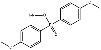 Phosphinic acid, P,P-bis(4-methoxyphenyl)-, azanyl ester Structure