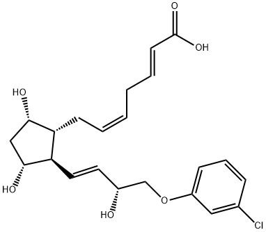 (2E,5Z)-7-[(1R)-2β-[(E,R)-4-(3-Chlorophenoxy)-3-hydroxy-1-butenyl]-3α,5α-dihydroxycyclopentan-1α-yl]-2,5-heptadienoic acid 구조식 이미지