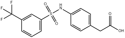 2-{4-[3-(trifluoromethyl)benzenesulfonamido]phenyl}acetic acid Structure