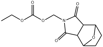 N-(에톡시카르보닐옥시메틸)-7-옥사비시클로[2.2.1]헵탄-2,3-디카르비미드 구조식 이미지