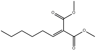 Propanedioic acid, 2-hexylidene-, 1,3-dimethyl ester 구조식 이미지