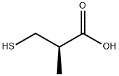 Propanoic acid, 3-mercapto-2-methyl-, (2R)- Structure