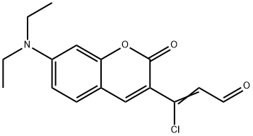 2-Propenal, 3-chloro-3-[7-(diethylamino)-2-oxo-2H-1-benzopyran-3-yl]- Structure