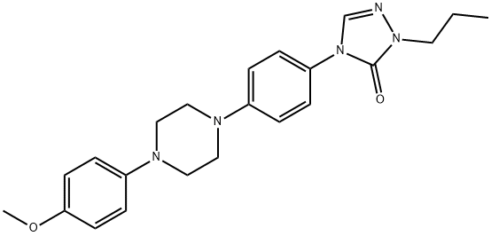 3H-1,2,4-Triazol-3-one, 2,4-dihydro-4-[4-[4-(4-methoxyphenyl)-1-piperazinyl]phenyl]-2-propyl- 구조식 이미지