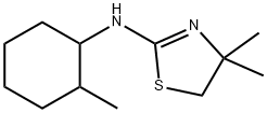 2-Thiazolamine, 4,5-dihydro-4,4-dimethyl-N-(2-methylcyclohexyl)- Structure