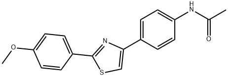 JR-6622, N-(4-(2-(4-Methoxyphenyl)thiazol-4-yl)phenyl)acetamide, 97% Structure