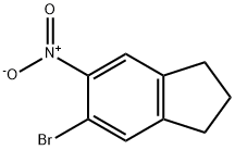 1H-Indene, 5-bromo-2,3-dihydro-6-nitro- Structure