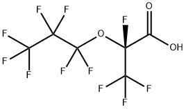 Propanoic acid, 2,3,3,3-tetrafluoro-2-(1,1,2,2,3,3,3-heptafluoropropoxy)-, (2S)- Structure