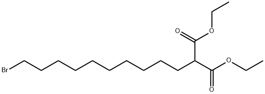 Propanedioic acid, 2-(10-bromodecyl)-, 1,3-diethyl ester 구조식 이미지