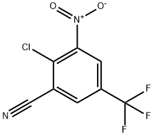 Benzonitrile, 2-chloro-3-nitro-5-(trifluoromethyl)- Structure