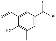 3-Formyl-4-hydroxy-5-methyl-benzoic acid 구조식 이미지