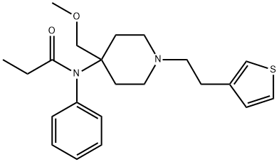 Propanamide, N-[4-(methoxymethyl)-1-[2-(3-thienyl)ethyl]-4-piperidinyl]-N-phenyl- Structure