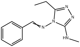 4H-1,2,4-Triazole-3,4-diamine,5-ethyl-N-methyl-N-(phenylmethylene)-(9CI) Structure