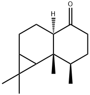 (3aR,7R,7aR)-Decahydro-1,1,7,7a-tetramethyl-4H-cyclopropa[a]naphthalen-4-one 구조식 이미지