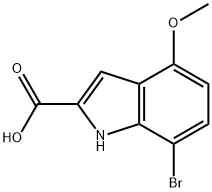 1H-Indole-2-carboxylic acid, 7-bromo-4-methoxy- Structure