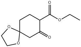 1,4-Dioxaspiro[4.5]decane-8-carboxylic acid, 7-oxo-, ethyl ester 구조식 이미지