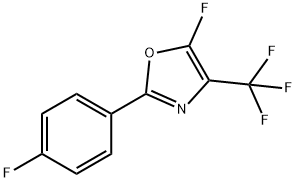 Oxazole, 5-fluoro-2-(4-fluorophenyl)-4-(trifluoromethyl)- Structure