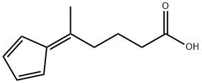 Hexanoic acid, 5-(2,4-cyclopentadien-1-ylidene)- Structure