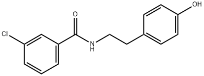 Benzamide, 3-chloro-N-[2-(4-hydroxyphenyl)ethyl]- 구조식 이미지