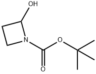 1-Azetidinecarboxylic acid, 2-hydroxy-, 1,1-dimethylethyl ester 구조식 이미지