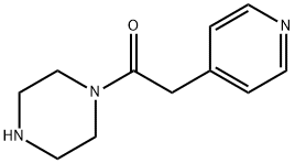 1-(piperazin-1-yl)-2-(pyridin-4-yl)ethan-1-one 구조식 이미지