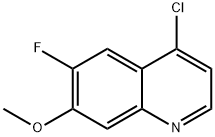 4-Chloro-6-fluoro-7-methoxyquinoline 구조식 이미지