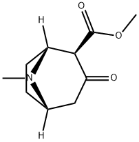 (2R)-methyl 8-methyl-3-oxo-8-azabicyclo[3.2.1]octane-2-carboxylate Structure