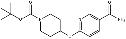 tert-Butyl 4-[(5-carbamoylpyridin-2-yl)oxy]piperidine-1-carboxylate Structure