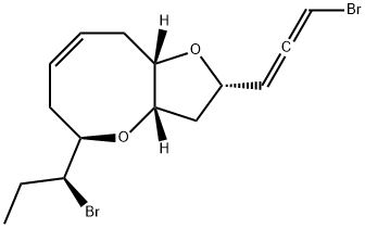 (2S)-2α-[(S)-3-Bromopropadien-1-yl]-5β-[(S)-1-bromopropyl]-3,3aβ,5,6,9,9aβ-hexahydro-2H-furo[3,2-b]oxocin 구조식 이미지