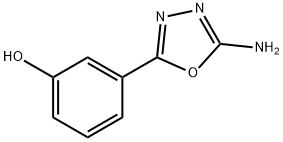 Phenol, 3-(5-amino-1,3,4-oxadiazol-2-yl)- Structure