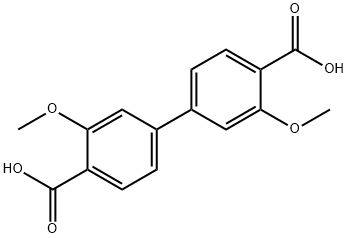 [1,1'-Biphenyl]-4,4'-dicarboxylic acid, 3,3'-dimethoxy- 구조식 이미지