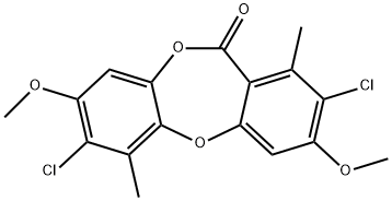 11H-Dibenzo[b,e][1,4]dioxepin-11-one, 2,7-dichloro-3,8-dimethoxy-1,6-dimethyl- Structure