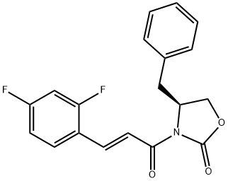 2-Oxazolidinone, 3-[(2E)-3-(2,4-difluorophenyl)-1-oxo-2-propen-1-yl]-4-(phenylmethyl)-, (4S)- Structure