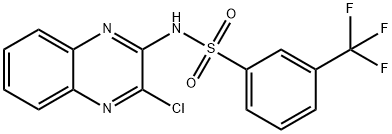 Benzenesulfonamide, N-(3-chloro-2-quinoxalinyl)-3-(trifluoromethyl)- Structure