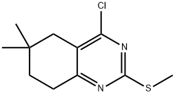 Quinazoline, 4-chloro-5,6,7,8-tetrahydro-6,6-dimethyl-2-(methylthio)- Structure