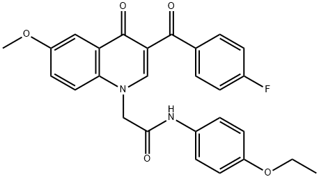 1(4H)-Quinolineacetamide, N-(4-ethoxyphenyl)-3-(4-fluorobenzoyl)-6-methoxy-4-oxo- Structure