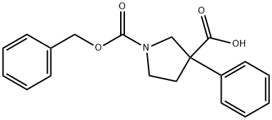 1,3-Pyrrolidinedicarboxylic acid, 3-phenyl-, 1-(phenylmethyl) ester Structure