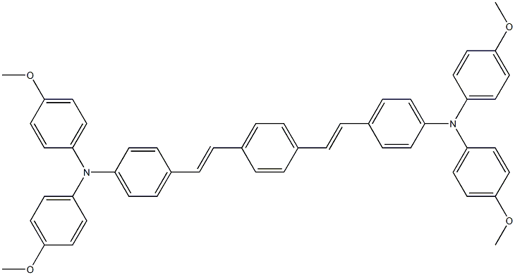 Benzenamine, 4,4'-[1,4-phenylenedi-(1E)-2,1-ethenediyl]bis[N,N-bis(4-methoxyphenyl)- Structure
