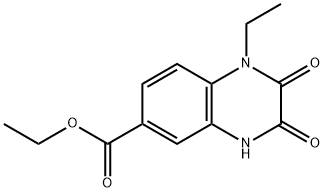 6-Quinoxalinecarboxylic acid, 1-ethyl-1,2,3,4-tetrahydro-2,3-dioxo-, ethyl ester Structure