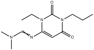 Methanimidamide, N'-(3-ethyl-1,2,3,6-tetrahydro-2,6-dioxo-1-propyl-4-pyrimidinyl)-N,N-dimethyl- 구조식 이미지